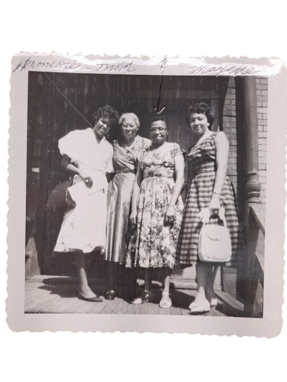 Vintage Black White Photo African American Women Dresses History Family 1950s - Picture 4 of 7
